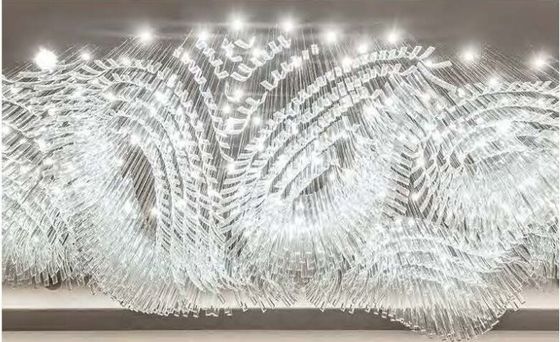 Custom Crystal Lobby Chandelier Large Hotel Lobby Banquet Hall Art Chandelier Non-standard Engineering Glass Staircase Chandelier Wedding Hall Lighting Crystal Light Luxury Ceiling