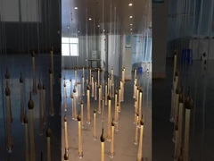 Villa personalizada gotas de água Cristal Pendente teto candelabro