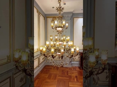 Lustres de cristal extra grandes para tetos altos