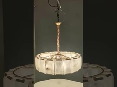 Lâmpada de luxo de bronze de bronze com marmore para sala de jantar