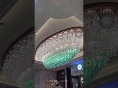 Lâmpada de teto LED em forma de flor de vidro personalidade criativa hotel sala de banquetes