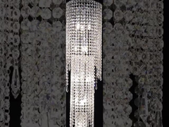 Chandelier de entrada longa projetado versátil grandes candelabros para tetos altos