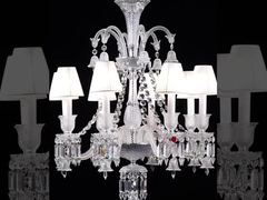 Espelho inoxidável do ODM de K9 Crystal Candle Chandelier Pendant Light que corta o efeito