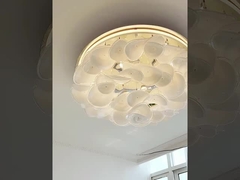 Modern Cream Personalidade Criativa Folha de Lótus Designer Sala de Luz