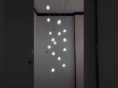 Escalão longa bola de vidro Lâmpada pendente LED Luz de teto Iluminação de casa criativa Lâmpadas modernas