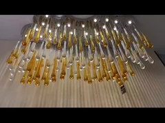 Nordic Duplex Building Light Luxury Crystal Creative Water Drop Chandelier (Luz de edifício duplex nórdico)