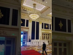 Lâmpada de cristal de candelabro de sala de estar Lâmpada duplex de escada para atmosfera moderna