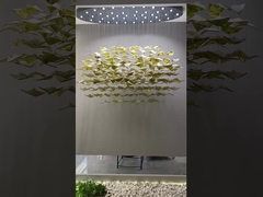 Lugares de alta qualidade Ouro redondo Large Foyer Chandelier Soluções de iluminação personalizadas