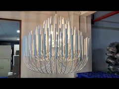 Lâmpadas personalizadas de grande porteiro Lâmpadas K9 Cristais Pendente Iluminação Armadura Estilo de barco