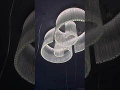 Lâmpada de lichia de cristal moderna luxo villa duplex escada de iluminação para sala de estar e quarto elevado