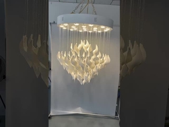 Grande quarto da sala de Crystal Chandelier For Foyer Living do círculo