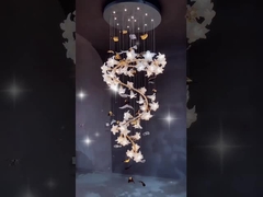 Lâmpada de pingente LED redonda personalizada para decoração de grandes lugares públicos