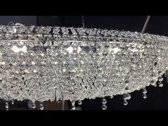 Tecto LED Cristal Moderno Luxo Lustreiro Casa Pendente Luz