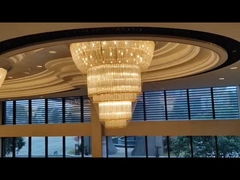 Joialharia Tecto Azul Verde Cachoeira de gelo Fabricado à mão Gelados soprados Custom Stalagite Lustreiro Hotel L