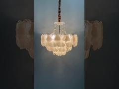 Lobby de vendas Luz de cristal de luxo Projeto não padrão Shopping Mall Villa Sala de exposições LED redondo