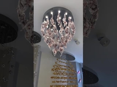 Projeto não-padrão Custom Double Hole Glass Maple Leaf Hanging Decoration Hotel Sales Department H