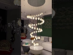 Nova Chegada Forma de Arte Lustre de Vidro Irregular Vila Escalinha Longa Lustre em Forma de Circo Acrílico