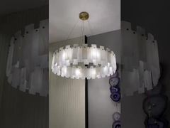 Grande projeto de hotel personalizado Império de Ouro Francês Cristal Lustreiro