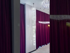 Custom Hotel Lobby Villa Engenharia Modelagem Criativa Lâmpada Grande Círculo Modern Light Crystal Chain