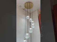 Design Criativo de Globo de Arte Moderna de Luxo em Bronze para Galeria de Shopping no Lobby do Hotel