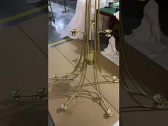 Modern Custom Gold Aluminum Long Ceiling Pendant Escadaria giratória Sala de estar grande
