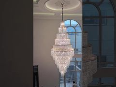 Sala de estar de luxo de alta altitude Chandelier Hotel Casa de luxo
