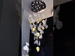 Projeto de instalação de lâmpada de piso de escada duplex de vidro