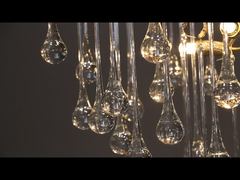 Decoração Lustre Duplex Sala de Estar Galho de Folha Cristal Lustre Redondo Villa Hotel