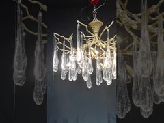 Ver Luminária Pendente Folha de Bordo em Vidro Artístico com Corpo de Cobre H65 Moderna ISO9001 Demonstração