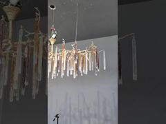 Uma Análise Mais Detalhada: Luminárias Pendentes Transparentes e Transparentes Personalizadas, Lustres de Cristal com Gotas de Chuva, AC110V