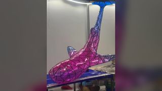 Pendente de mármore de alabastro de tamanho médio luxuoso