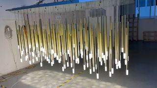 Pendurado Cristal Moderna Lâmpada Teto Deco West Art Drop Light Luzes Manchadas Iluminação Elm Luminárias Gl