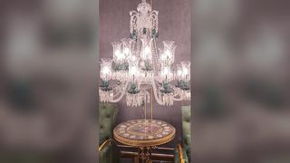 Lâmpada lustre de vela de cristal de teto LED E14 resistente à sujeira à prova d'água