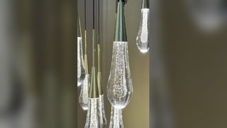 Nordic moderno led pingente luz casa interior quarto fundo lâmpada do teto longo tubo de vidro cristal