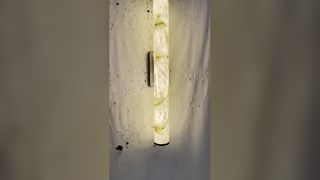 Longo linear espanhol alabastro mármore cobre lâmpada de parede luxo decoração para casa fixado na parede luminária f