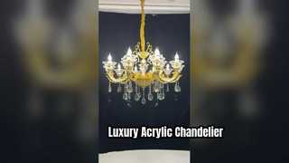 Lustre de acrílico luxuoso com design moderno