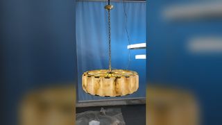 Lâmpadas de ferro Scagliola High End Pendant Lights Com Sombra de Mármore