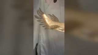 Lâmpadas de pendente personalizadas de escada de larga queda H65 cobre