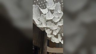 Estilo europeu personalizado vidro âmbar folhas caídas sala de estar lâmpadas de teto decorativas estéticas