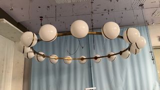 Lâmpadas pendentes de vidro economizadoras de energia LED Lustre de restaurante para sala de jantar 25-30M2