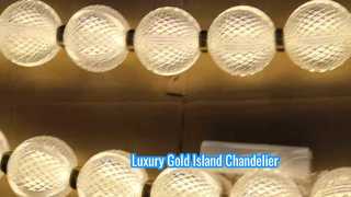 Lustre moderno de ilha de cozinha dourada estilo Euro 42 pol.