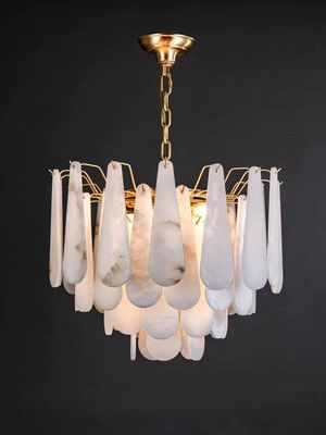 Candelabro de pedra do alabastro decorativo moderno minimalista das lâmpadas 80lm