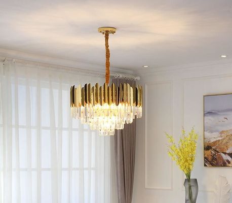 ODM Crystal Pendant Chandelier Lights de suspensão moderno AC85V a 265V