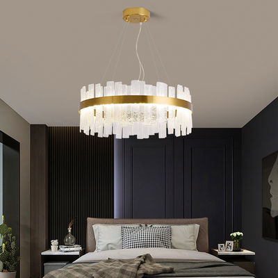 ODM rachado feito a mão ISO9001 das luzes do vidro e do Crystal Pendant Lighting Modern Chandelier