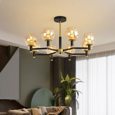 Lâmpadas de pendente de vidro multi-cabeça E27 4000K 6000K Globo de vidro suspenso luzes de pendente modernas