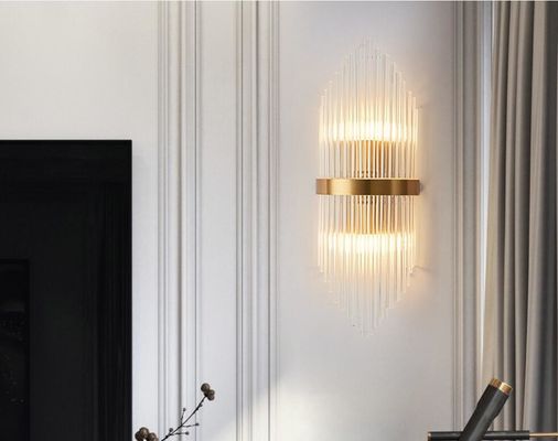 Candelabros de parede modernos internos 7000lm E14*2 Crystal Sconce Lights da parede do brilho alto