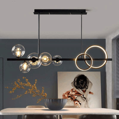 AC240V 6000K Nórdica Modern Pendant Light Esfera de vidro Lâmpadas Pendant Para Mesa de Jantar