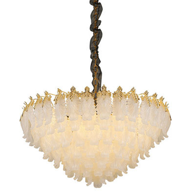 Ouro Crystal Chandelier Pendant Light L52*H33cm AC85V do hotel da casa de campo a 265V