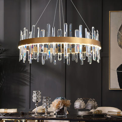 ODM inoxidável geométrico da parte alta de Crystal Luxury Pendant Light Fixtures