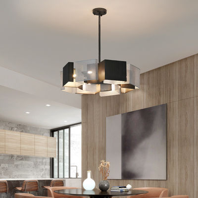 Lâmpadas decorativas modernas de prata da varredura preta que penduram corrosão inoxidável dos dispositivos elétricos claros a anti